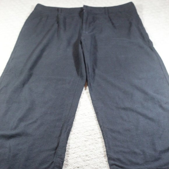 Sound Style Size 14 Black Wide Leg Linen Blend Pants - Picture 1 of 6
